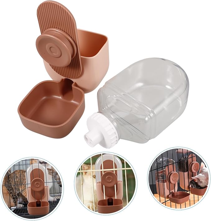 4pcs Cat Water Dispenser Hanging Type Pet Water Feeder for Dogs and Indoor Cats Automatic Watering Device for Cages Easy to Install View Design for Monitoring