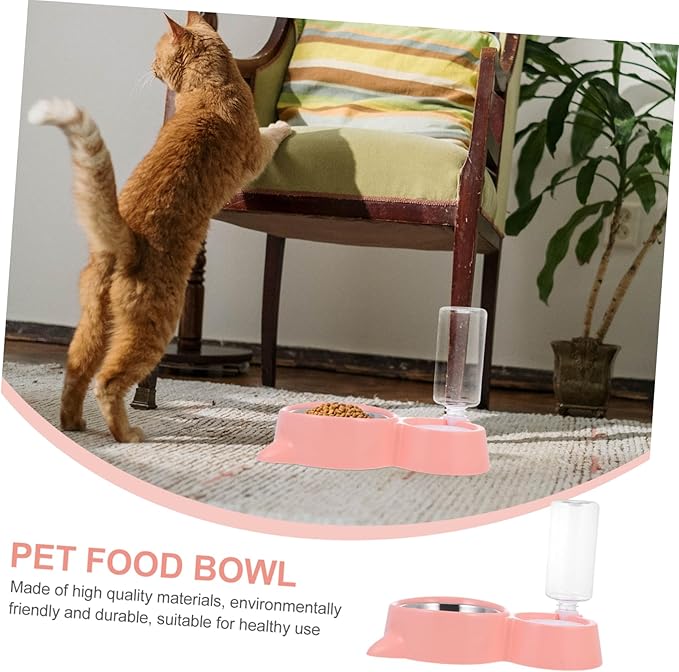 Milisten 1pc Automatic Pet Water Dispenser Food Feeder Cat Ear Design Dual Use for Dogs and Cats Easy to Break and Pressure Resistant