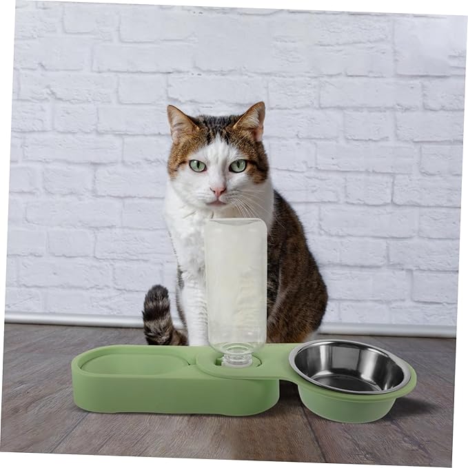 Automatic Pet Feeder Dual Bowls Rotating Corner Design for Cats and Dogs Easy to Install No Water Leakage for Animals