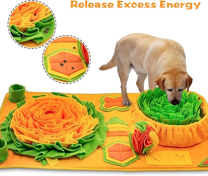 Large Snuffle Mat for Dogs Interactive Toys for Dogs Nose-Work Feeding Encourages Natural Foraging Skills