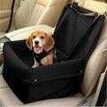 Dog Car Seat for Small Medium Dogs, Travel Pet Car Bed with Removable Waterproof Cover, Memory Foam Dog Booster Seats Up to 35 lbs, Safety Belt and Storage Pocket(Black)
