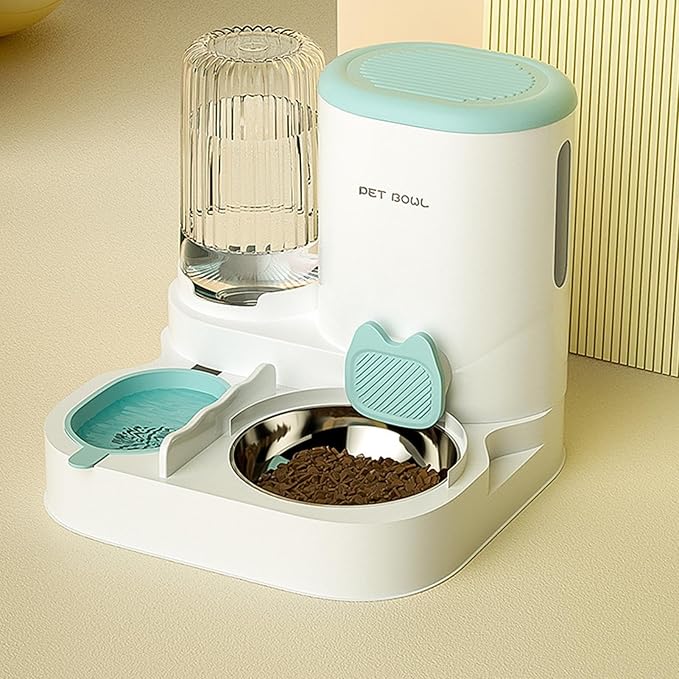 Dog Feeder and Waterer, Automatic Food & Water Dispenser Kit, Large Capacity Pet Feeding Station for Dogs, Cats, Rabbits