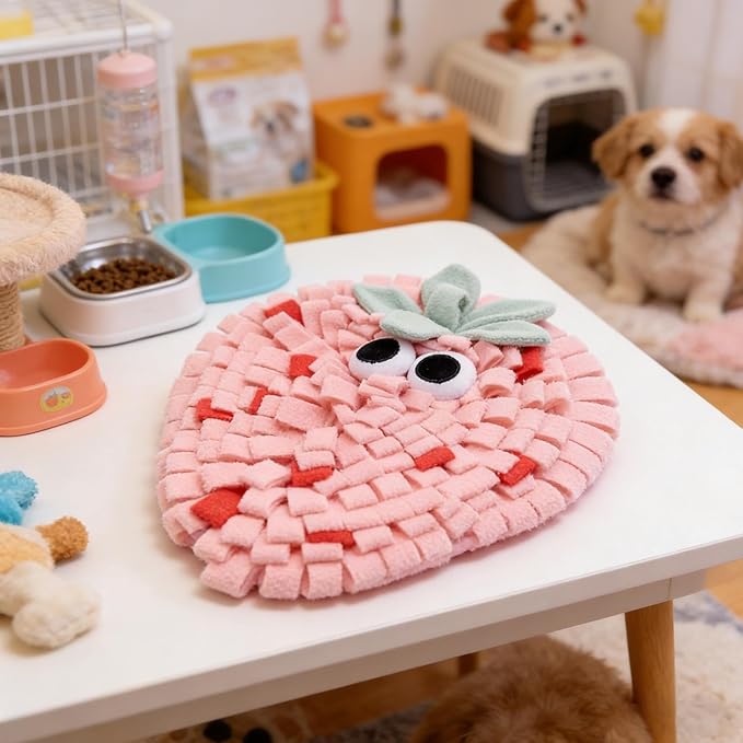 Pet Sniffing Mat - Interactive Foraging Toy, Puppy Slow Eating with Enrichment Pad, Dog Training with Nose Work Activity, Medium Large Breed with Indoor Play Use, Foraging Mat for Home Garden