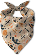 Western Dog Bandanas, Cartoon Cowboy Dog Scarf, Accessories for Medium Large Dogs