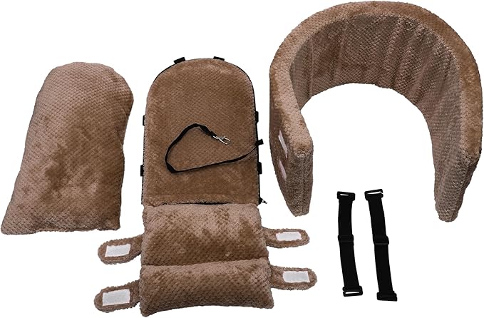 X AUTOHAUX Dog Car Seat Seat Adjustable Straps for Medium Small Sized Puppy Cat Seat Pets Soft Non Slip Bottom Travel Bed Brown