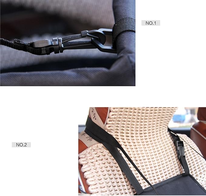 Pet Carrier Bag for Dogs and Cats Dog Car Booster Seat Travel Safety Seat Pet Carrier Bag Dog Car Set Hang Bag Waterproof Non-Slip with Storage Bag
