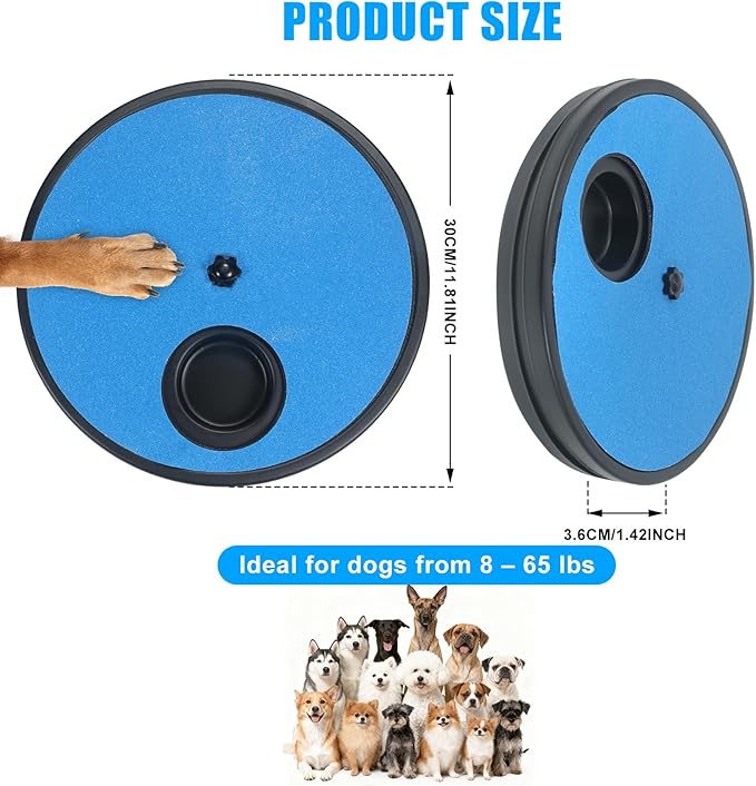 Dog Nail Scratch Board with 2 Knobs (Training & Daily) - Stress Free Dog Nail File Board for Anxiety - Interactive Cognitive Puzzle Toy & Treat Dispenser Alternative to Clippers