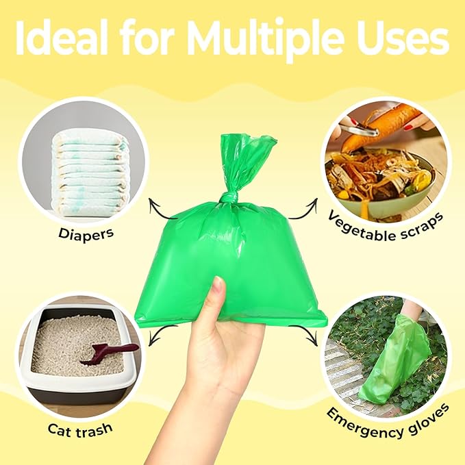 Odor-Sealing Dog Poop Bags 90 Count, Extra Strong Odor Control, Mutil-Layer Unscented Pet Waste Bags with Leak-Proof Design, Ideal for Dog Walks & Backyard Cleanup (Size:L, Color:Green)