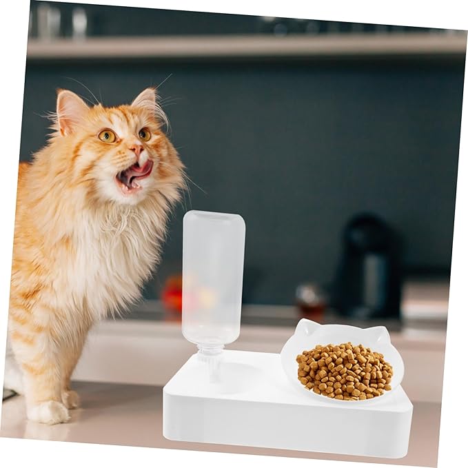 Kisangel Cat Water Dispenser Pet Feeder Automatic Food Dispenser 500ml Pet Accessories Slow Eating Bowl Random Style