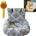 Car Seat, Dog Bed for Car with Removable Cushion, Dog Cars Bed with Thick Cushion, Waterproof, Easy to Clean & Install in All Vehicles for Large Small Dogs (Gray,23.6 * 23.6in)