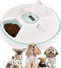 Automatic Pet Feeder for Dogs and Cats, Dry Or Wet Food Dispenser,6 Meal Trays with Portion Control,LCD Display Programmable Digital Timer, Voice Recorder Auto Cat Feeders