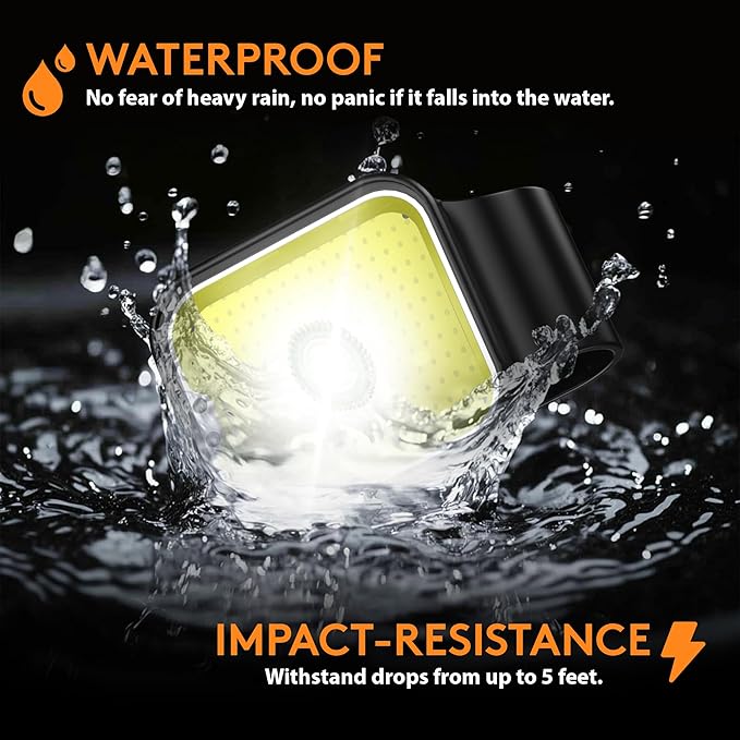 Yls Running Lights for Runners, Rechargeable Clip on Light with 12 Lighting Modes, LED Night Safety-Light for Walking, Camping, Hiking, Jogging, Outdoor Adventure, Black