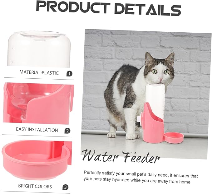 SUPVOX Automatic Hanging Pet Water Feeder Water Dispenser for Cats and Animals for Dogs Kittens Rabbits Convenient Daily Hydration