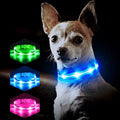 Light Up Dog Collars for Small Medium Large Dogs, Adjustable LED Dog Collar, Rechargeable Soft Glow Collar for Dog Cat Night Walking, Blue