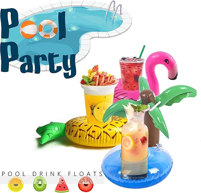 Dog Pool Floats Set, Dog Float Raft with Collapsible Dog Bowl, Non-Toxic Floating Dog Water Toys for Small Dog, Puppy and Doggies, Rainbow Cloud