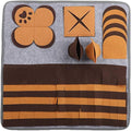 Pet Sniffing Pad Dog Cat Felt Nose Work Feeding Mat Durable Elastic Sniffing Foraging Training Playing Blanket Safe Non Slip Back Design for Pets Indoor Play Brown 60x60cm