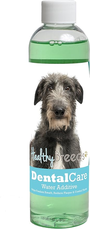 Healthy Breeds Dog Dental Care Water Additive for Scottish Deerhound - OVER 200 BREEDS - Easier Than Sticks Wipes Spray Chews & Treats - Mint Flavor - 8 oz