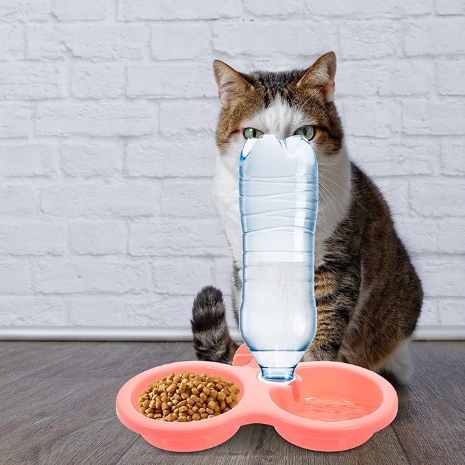 Dog Kennel Dog Kennel 2pcs Double Cage Dog Bowls Detachable Crate Food Bowl Automatic Water Dispenser Bottle Pet Hanging Feeder Dish for Rabbit Puppy Bird Cat Dog Bowl Dog Bowl