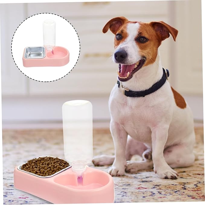 HANABASS 1set Hanging Cat Feeder Detachable Dog Bowl Automatic Water Dispenser for Cats and Dogs Easy to Convenient Design for Home Travel