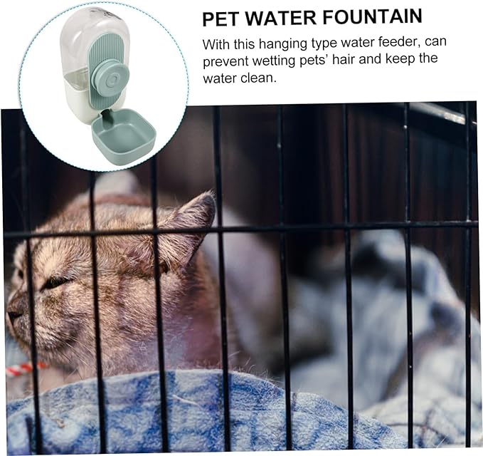 VANZACK 2pcs Automatic Pet Water Feeder Hanging Design for Cats and Dogs Compact and Stable Pet Water Dispenser for Cages