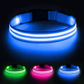 Illumifun Light Up Dog Collar, Rechargeable Water-Resistant LED Dog Collar Glow in The Dark, Flashing Lighted Collars for Pet Walking at Night (Blue, Small)