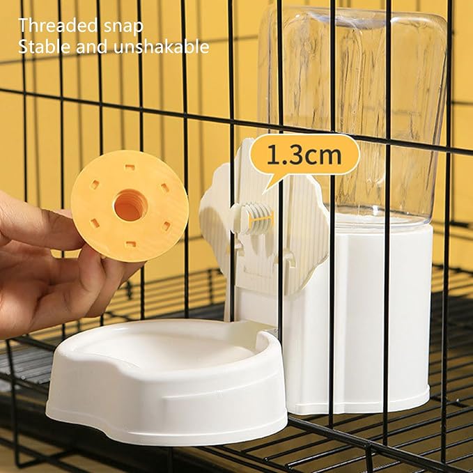 Automatic Pet Waterer Food Feeder with Leakproof and Hangable Screw Designs for Dog Cats Kennel Feeding Waterer for Multiple