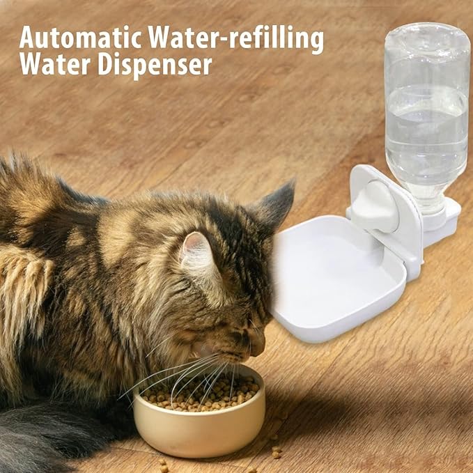 Automatic Pet Water Dispenser Feeder, Spill-Free Water Station for Dogs Cats, 4 Gallon Capacity, Easy Refill Waterer