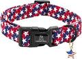 Lionheart glory American Flag Dog Collar, 4 of July Patriotic Independence Dog Collar Heavy Duty Adjustable Collars for Small Dogs Pet Gift Summer Collars
