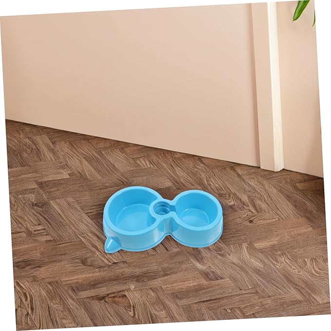 POPETPOP Elevated Dog Food Bowl Water Bottle Attachment Automatic Pet Feeder for Dogs Slow Feeder