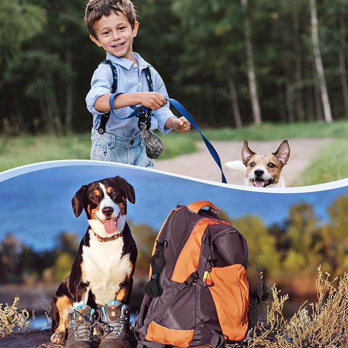 PuppyDoggy Dog Poop Bag Holder for Leash Waste Bag Carrier Dog Poop Bag Dispenser for Walking Running Bicycle Accessory 2 pieces (Pink)