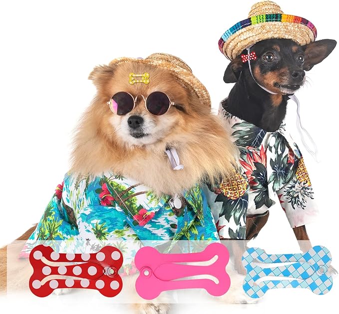 BENBO 40PCS Hair Clips for Dogs, 1 Inch Puppy Dog Barrettes Small Bone Snap Hair Clips Pet Grooming Bows Multicolor Dog Hairpin Headwear Mini Snap Hair Clips Hair Accessories for Small Dog Cat