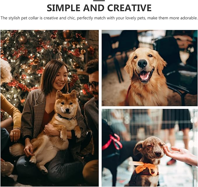 Adjustable Pu Dog Collar Neck Circle for Dogs Comfortable Microfiber Material Stylish Design for Daily Wear and Pet Fashion