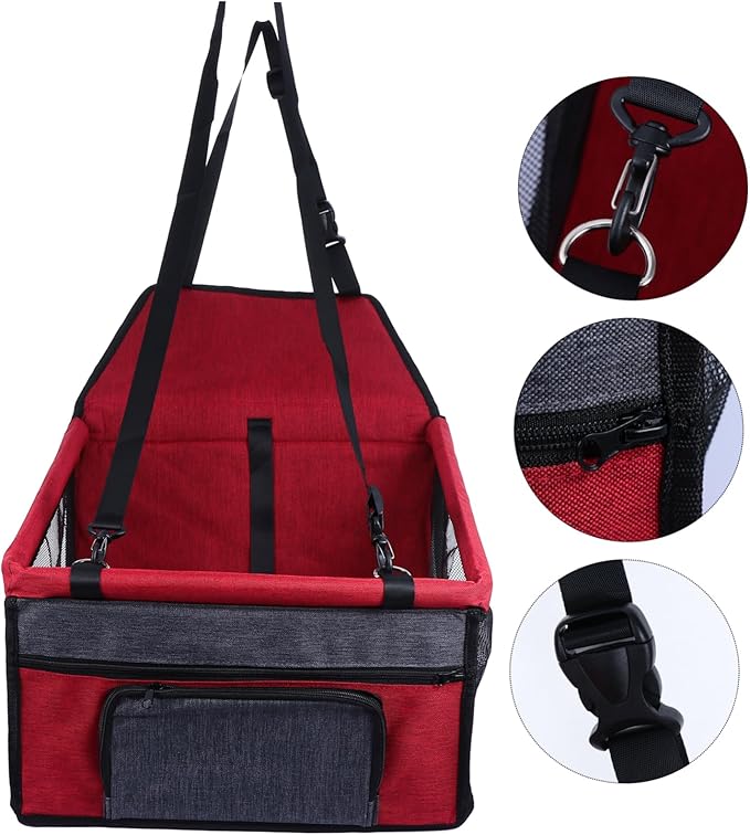 BESPORTBLE Pet Dog and Cat Car Seat Breathable Vehicle Seat Cover for Dogs and Cats Safety Leash for Traveling Pets