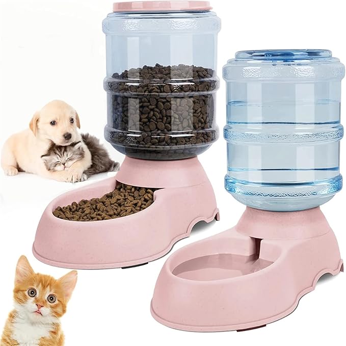 Automatic Pet Water Feeder | Large Capacity Dog and Cat Drinking Bowl | Ideal for Small Pets(Pink)