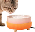Heated Pet Bowl - USB Winter Waterer Automatic drink warmer, thermostatic feeder dish, indoor outdoor pet supply | usb powered winter bowl with thermostatic heating for puppy kitten farm animals outdo
