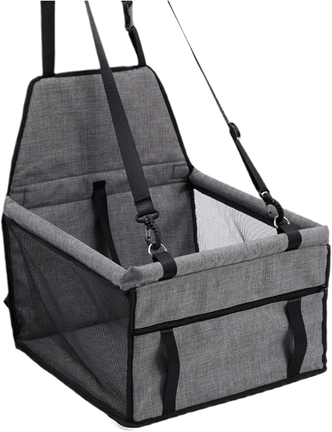 Dog Car Seat Cushion Hanging Bag Travel for Small to Medium Cage Accessories(Dark Gray)