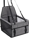 Dog Car Seat Cushion Hanging Bag Travel for Small to Medium Cage Accessories(Dark Gray)