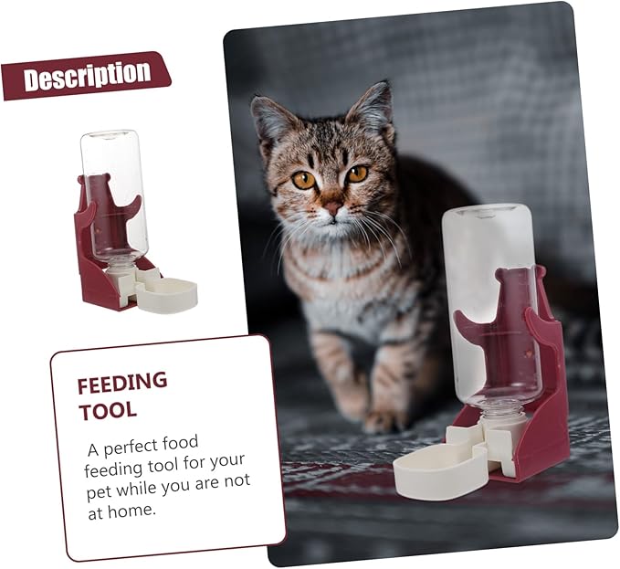 POPETPOP 3pcs Automatic Pet Water Feeder Cat Hanging Water Dispenser Detachable Nozzle Compact and Pets