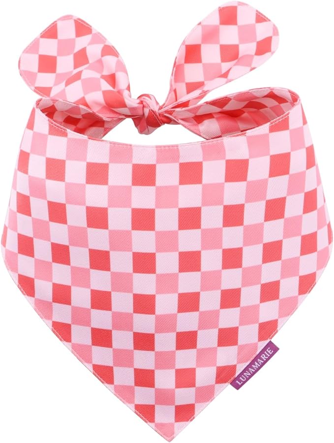 LunaMarie - Luxury Pet Birthday Bandanas -Premium & Silky Poly Fabric | 100% Handmade | Custom Shape Dual Layered (Rebel, X-Small)