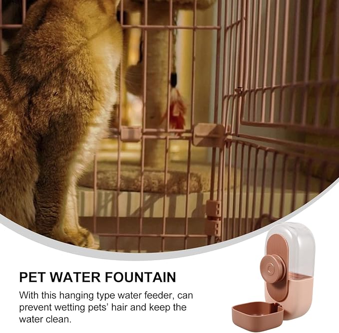 BESPORTBLE Dog Water Dispenser for Crate Automatic Cat Feeder Hanging Pet Water Fountain Easy Install Clean