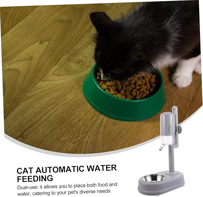 SUPVOX Automatic Waterer Double Layer Pet Feeder Food Water Dispenser for Dogs Cats Space-Saving Cage Hanging Feeder