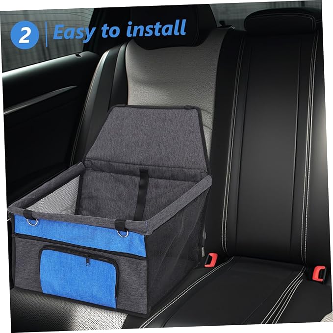 SUPVOX Portable Pet Car Seat for Dogs and Cats Breathable Design Front Pocket Easy Installation for Travel Cars Suvs and Trucks