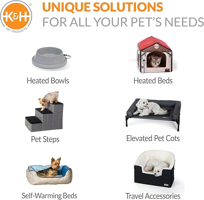 K&H Pet Products Bucket Booster Pet Seat Rectangle Knockdown Black/Gray Large
