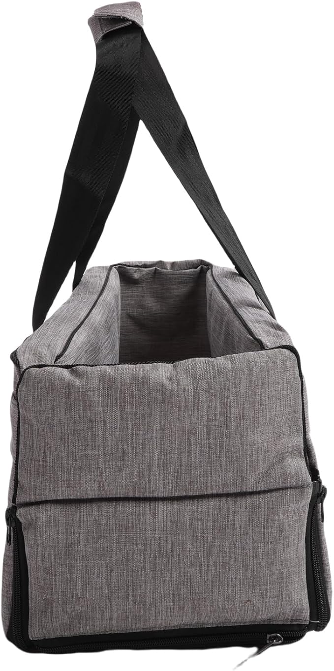 Center Console Dog Car Seat for Small Dogs, 300DPU Oxford Cloth with PP Cotton, Portable Booster 16.5x7.8x8.7in - Secure Dual Straps, Wide Angle View, Easy Installation