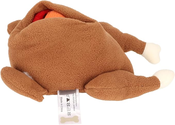 Turkey Vegetable Dog Snuffle Toy, Squeaky Interactive Puppy Training Play Toy with Treat Pockets, Ideal for Foraging Brain Stimulation Slow Feeding, Fun Pet