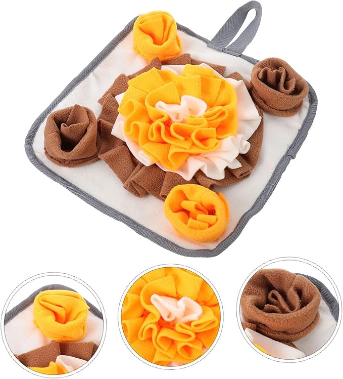 Happyyami Little Pet Snuffle Mat for Small Animals Non- Design Fun Feeding Toy for Relief and Foraging Instincts for Hamsters and Guinea Pigs