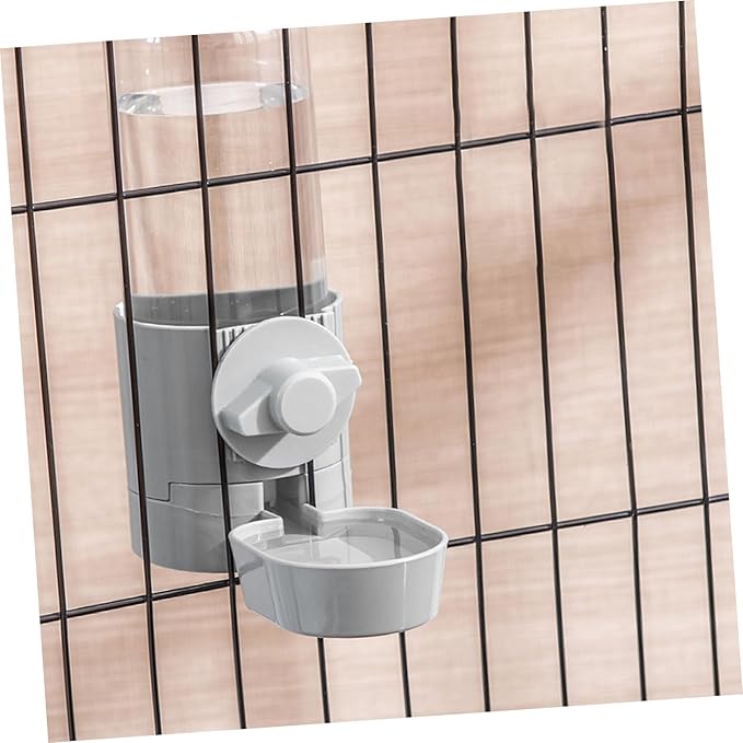 Kisangel Pet Water Dispenser Automatic Hanging Water Feeder for Dogs and Cats Capacity Easy to Inspect Gray for Keeping Pets Hydrated While You Re Away