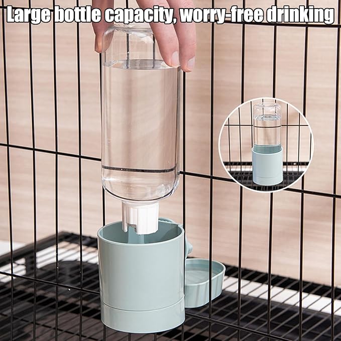 Dog Drinking Water Bowl, Pet Automatic Dog Water Dispenser, Dogs Waterer And Food Feeder For Small Medium Cat Puppy Kitten Large Capacity, Hangable Pet Wateer Dispenser For Apartment Small Medium Larg
