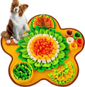 Orange Snuffle Mat for Dogs Pet Treats Feeding Mat for Small/Medium Breed Dogs,Non-Slip/Portable/Durable Interactive Dog Puzzle Toys,Foraging Skills & Encourages Nose-Work