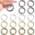 Spring O Rings,Round Spring Snap Keyring, Metal Carabiner Clips for Keychain Handbag Purse Dog